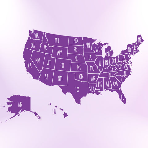 Tayfus - United States Map Design with State Abbreviations