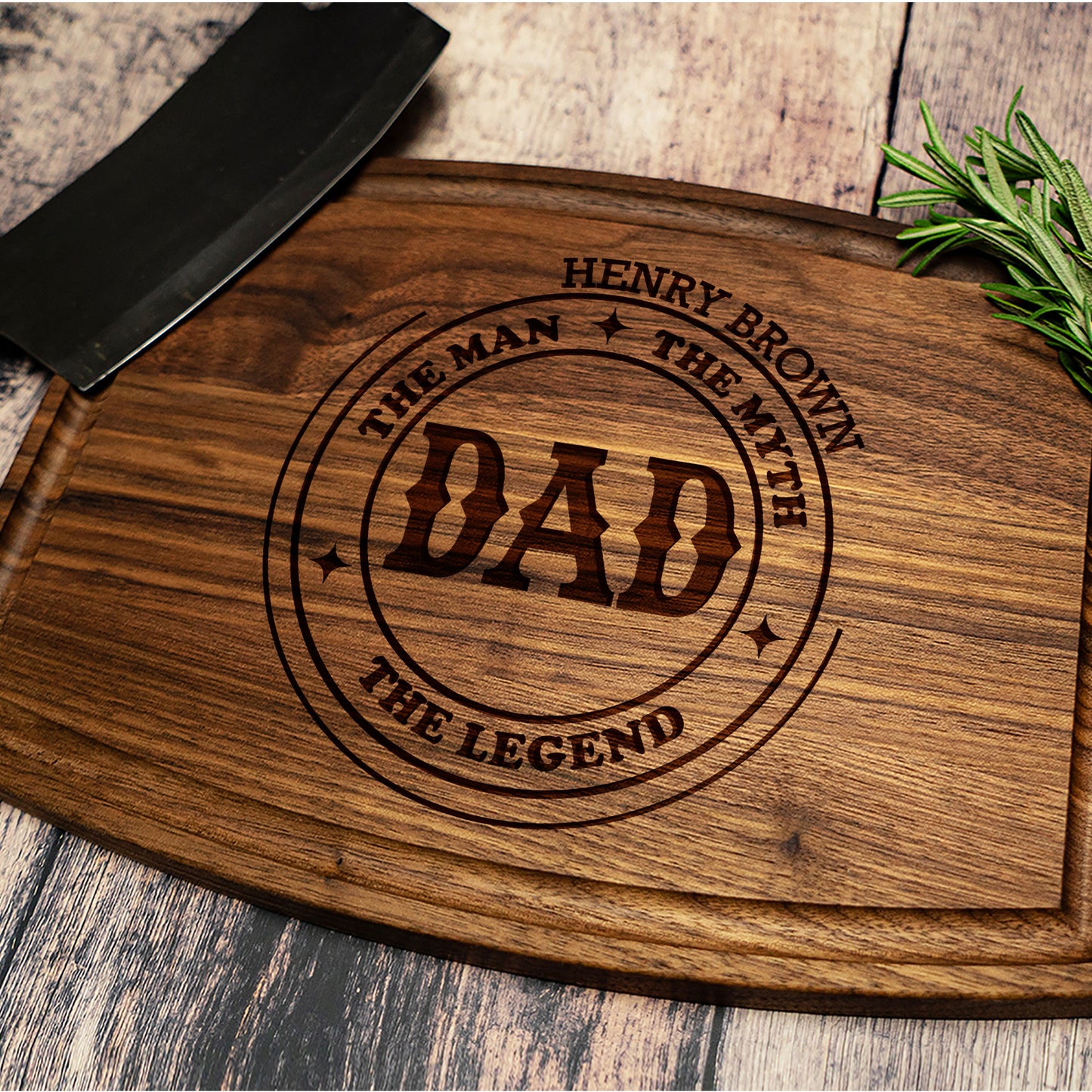 Personalized Dad Cutting Board - The Man, The Myth, The Legend - Tayfus