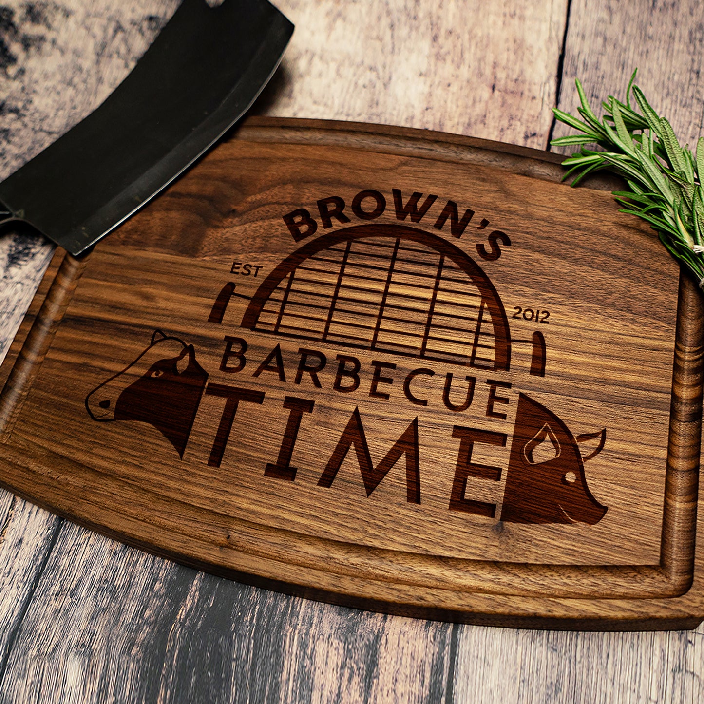 Tayfus Hand-Printed Barbecue Cutting Boards - Perfect for BBQ Lovers