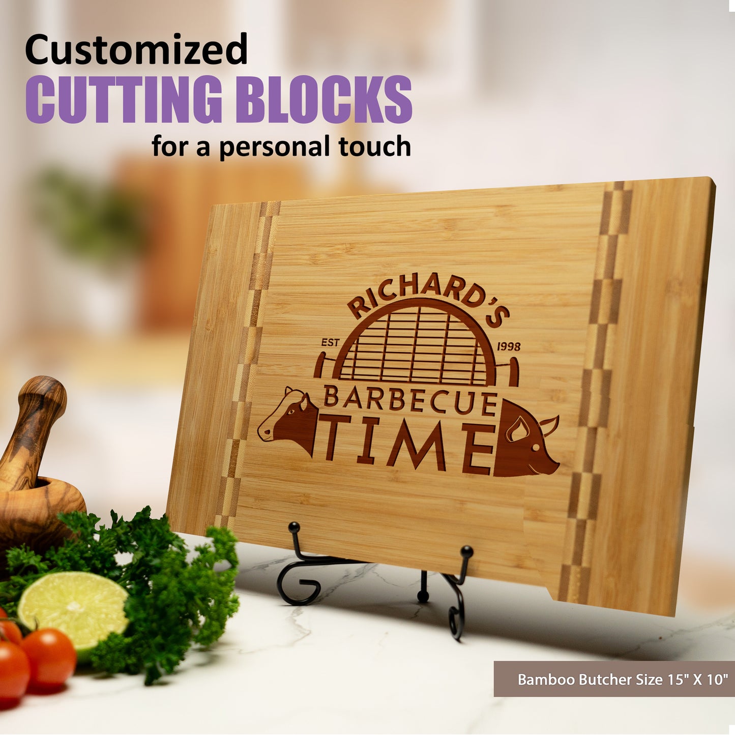 Tayfus Hand-Printed Barbecue Cutting Boards - Perfect for BBQ Lovers