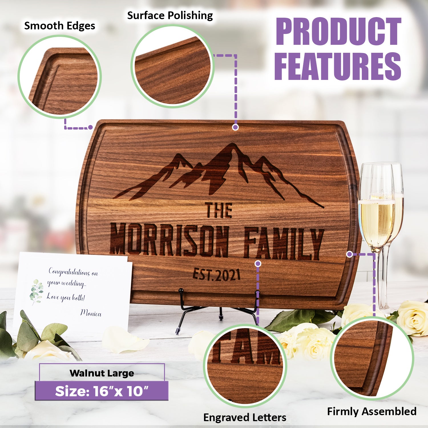 Tayfus Mountain Landscape Cutting Board Design - Perfect for Outdoor Enthusiasts