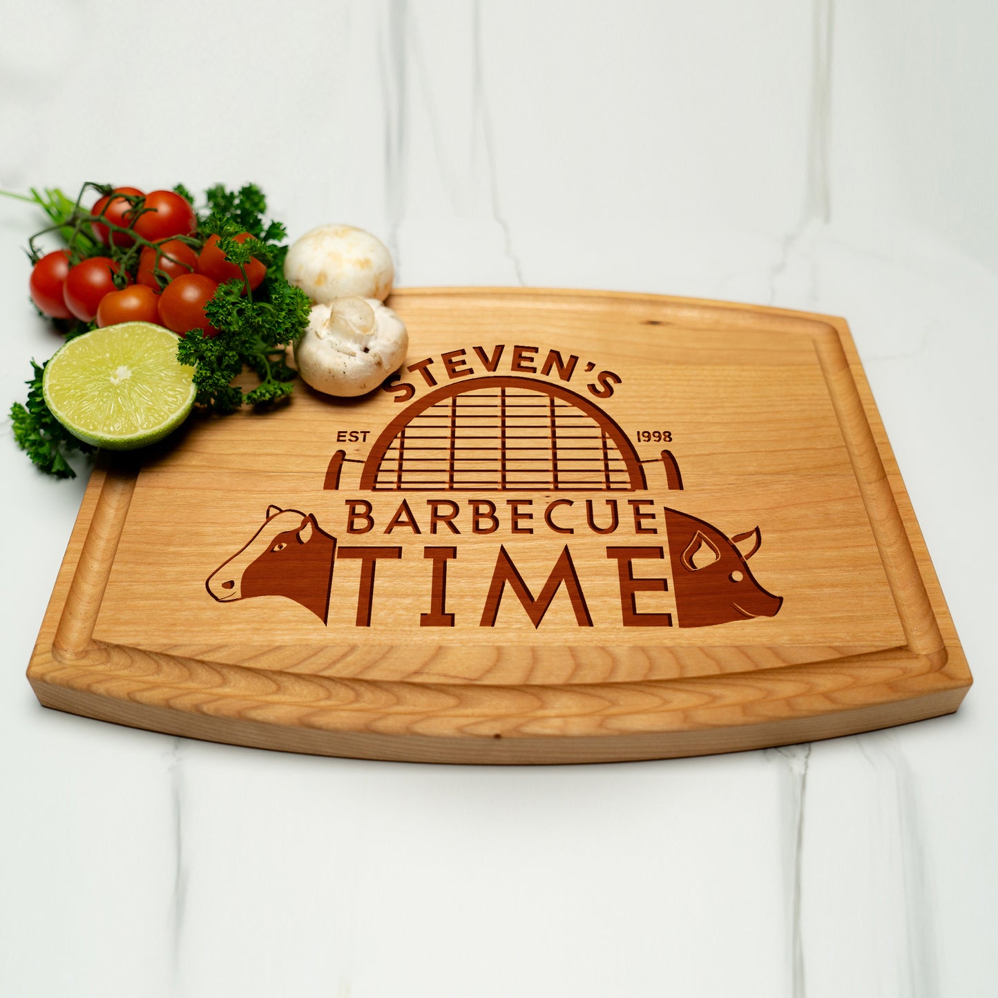 Tayfus Hand-Printed Barbecue Cutting Boards - Perfect for BBQ Lovers