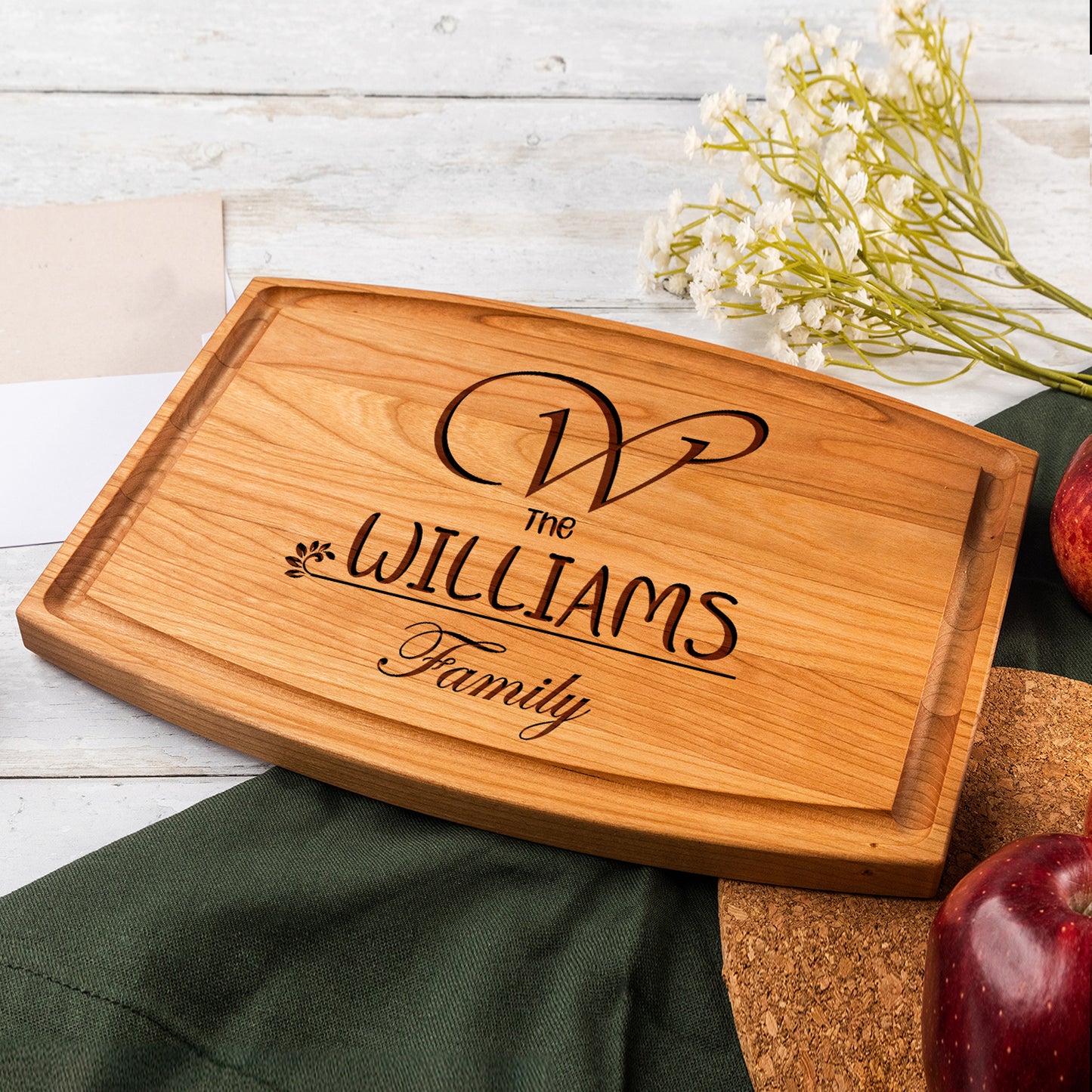 Tayfus Personalized Stewart Family Cutting Board – Elegant and Unique