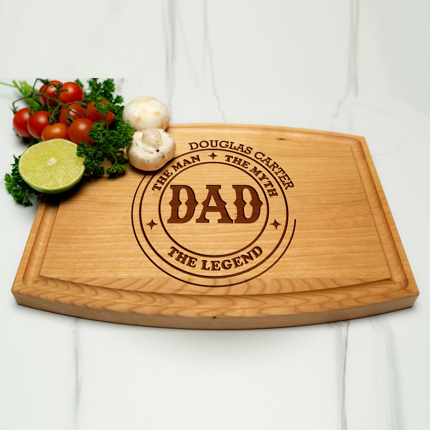 Personalized Dad Cutting Board - The Man, The Myth, The Legend - Tayfus