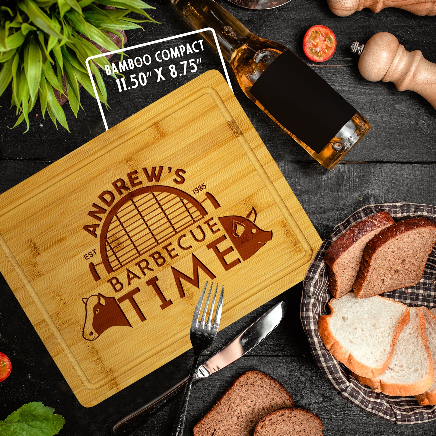 Tayfus Hand-Printed Barbecue Cutting Boards - Perfect for BBQ Lovers