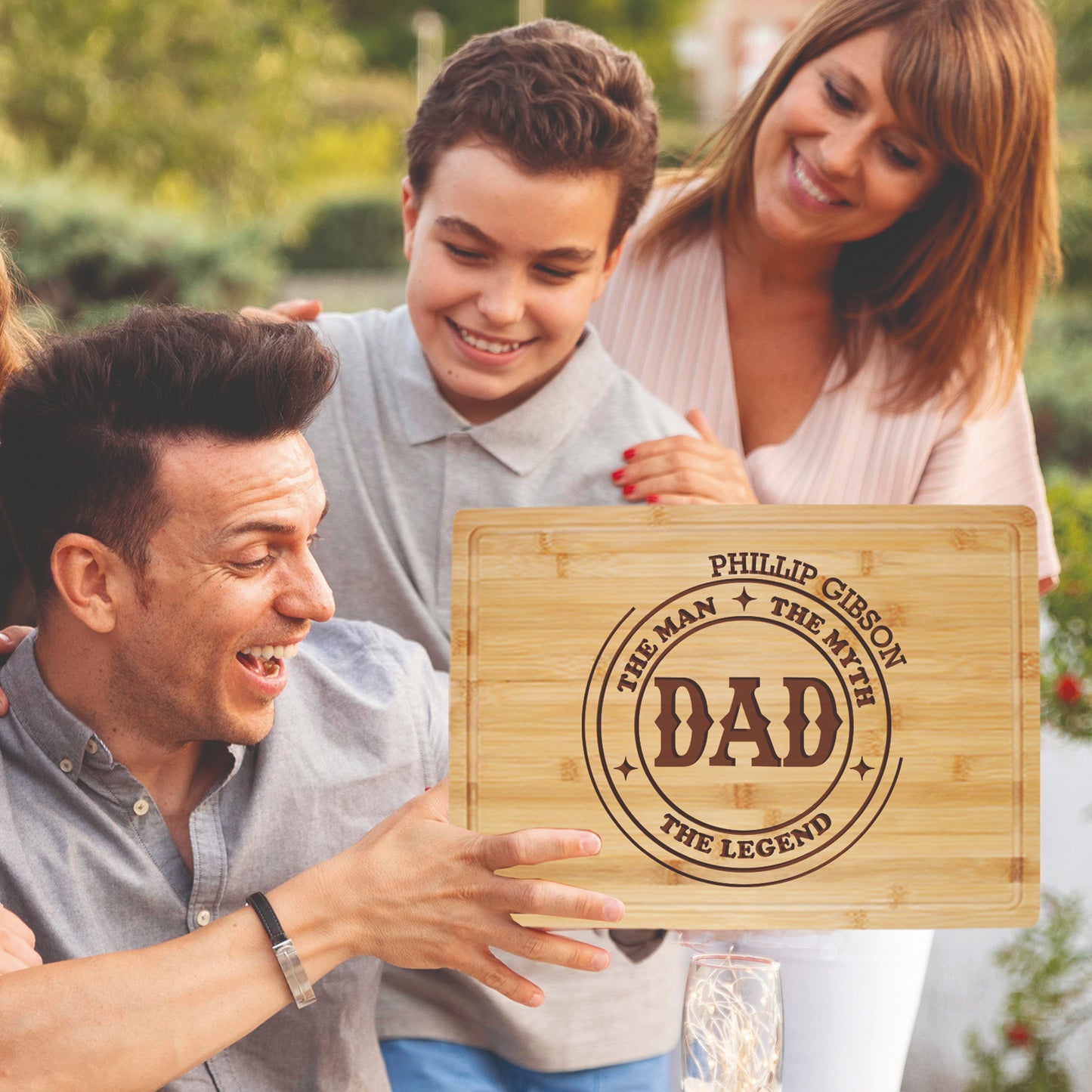 Personalized Dad Cutting Board - The Man, The Myth, The Legend - Tayfus
