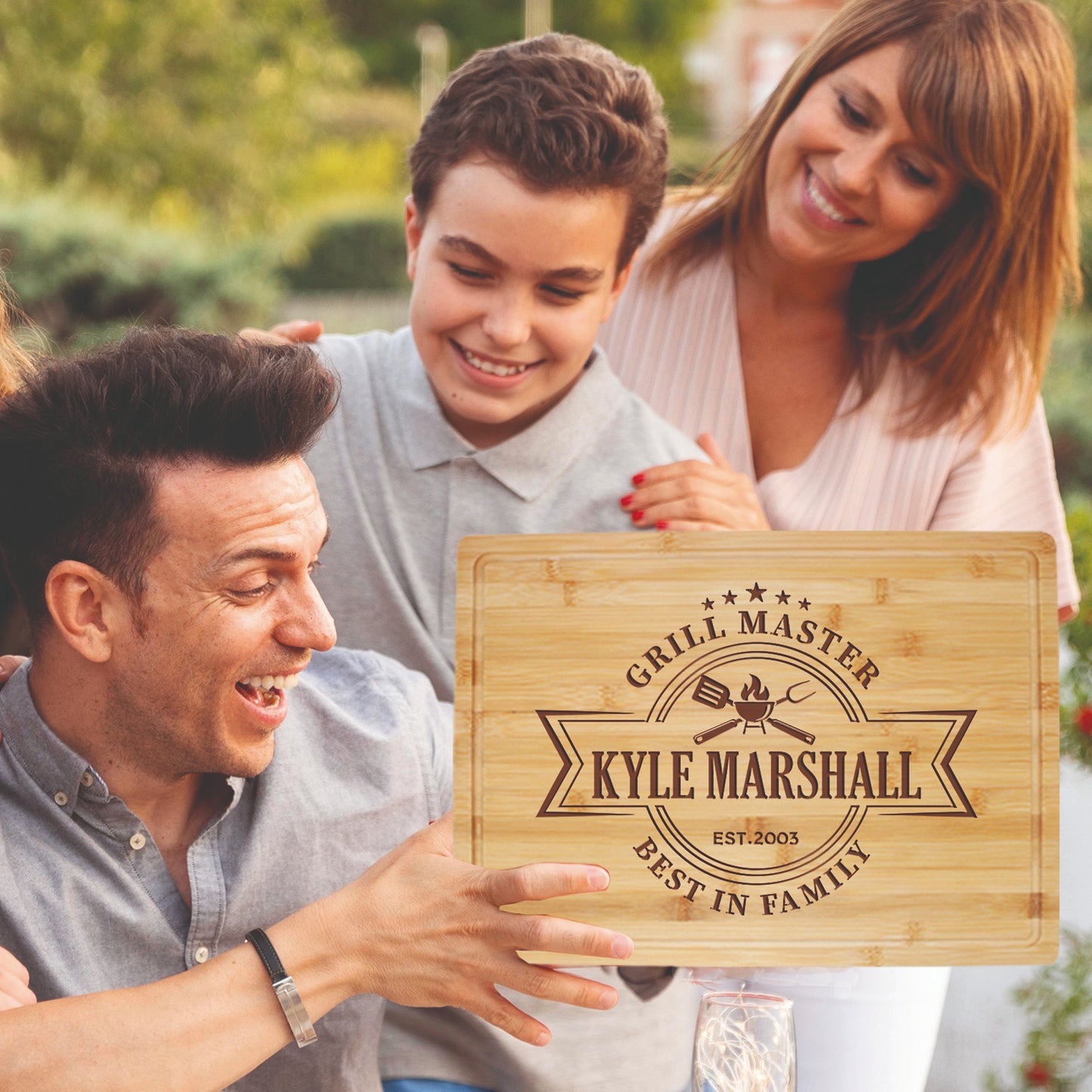 Personalized Grill Master Cutting Board with BBQ Design - Tayfus