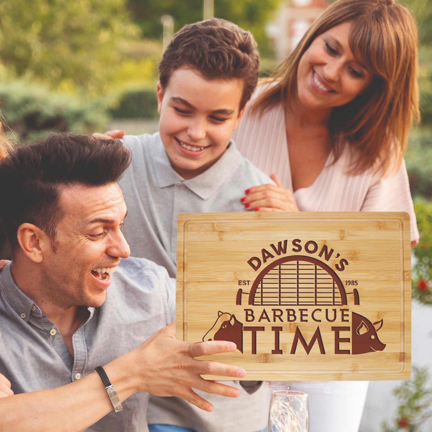 Tayfus Hand-Printed Barbecue Cutting Boards - Perfect for BBQ Lovers