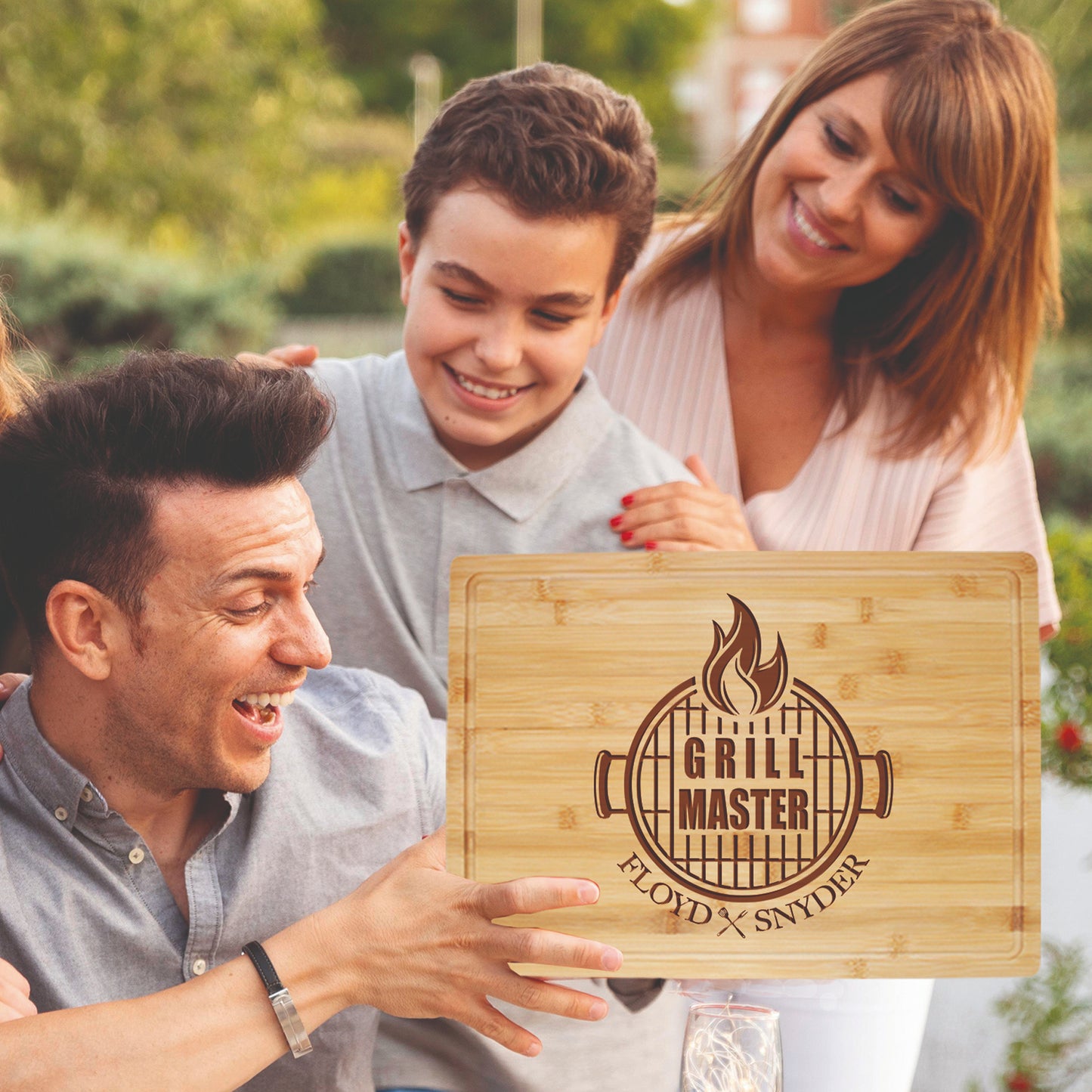 Tayfus Grill Master Cutting Board with BBQ-Inspired Design