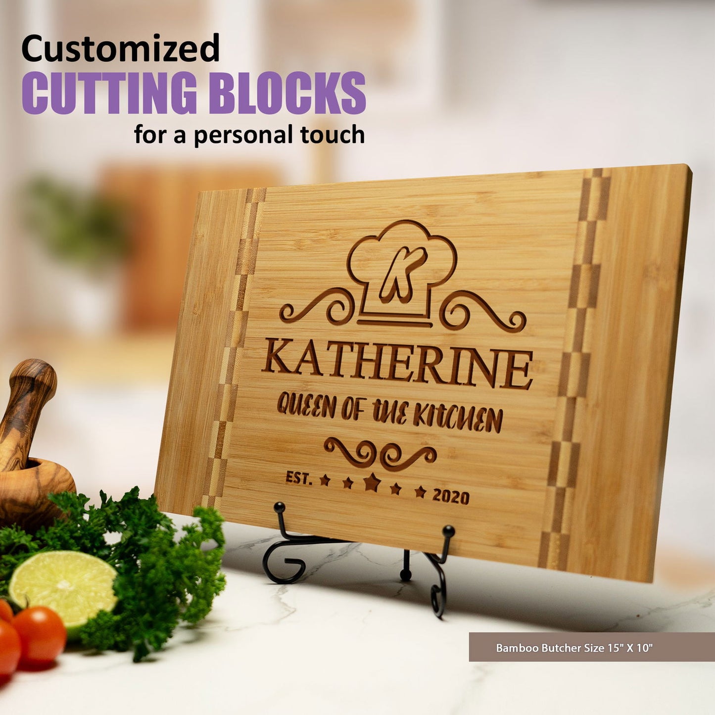 Tayfus Personalized Chef-Themed Cutting Board – Custom Kitchen Gift