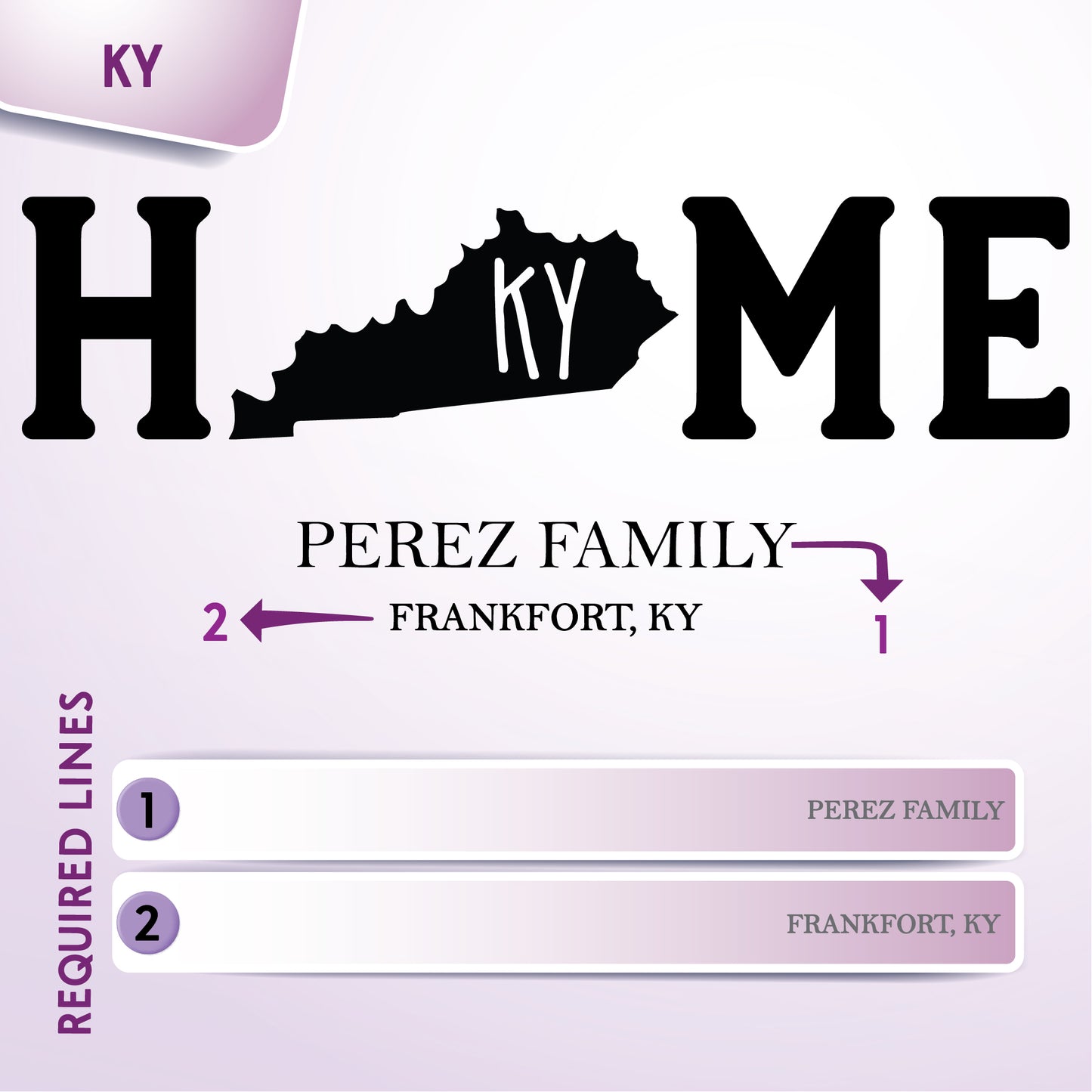 Tayfus United States Map Design with State Abbreviations Kentucky