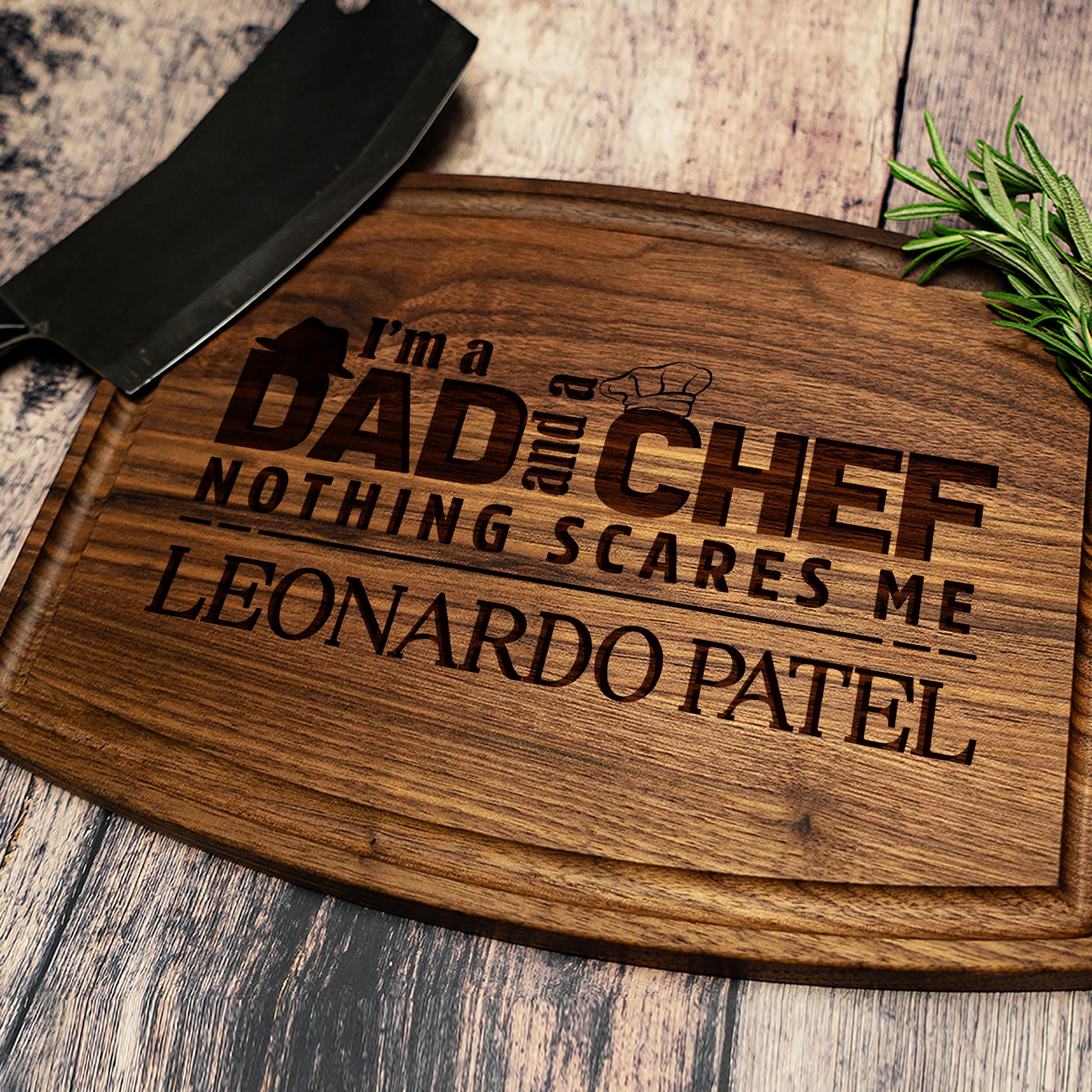 Tayfus Personalized BBQ Chef Cutting Board - Bold and Fun Design