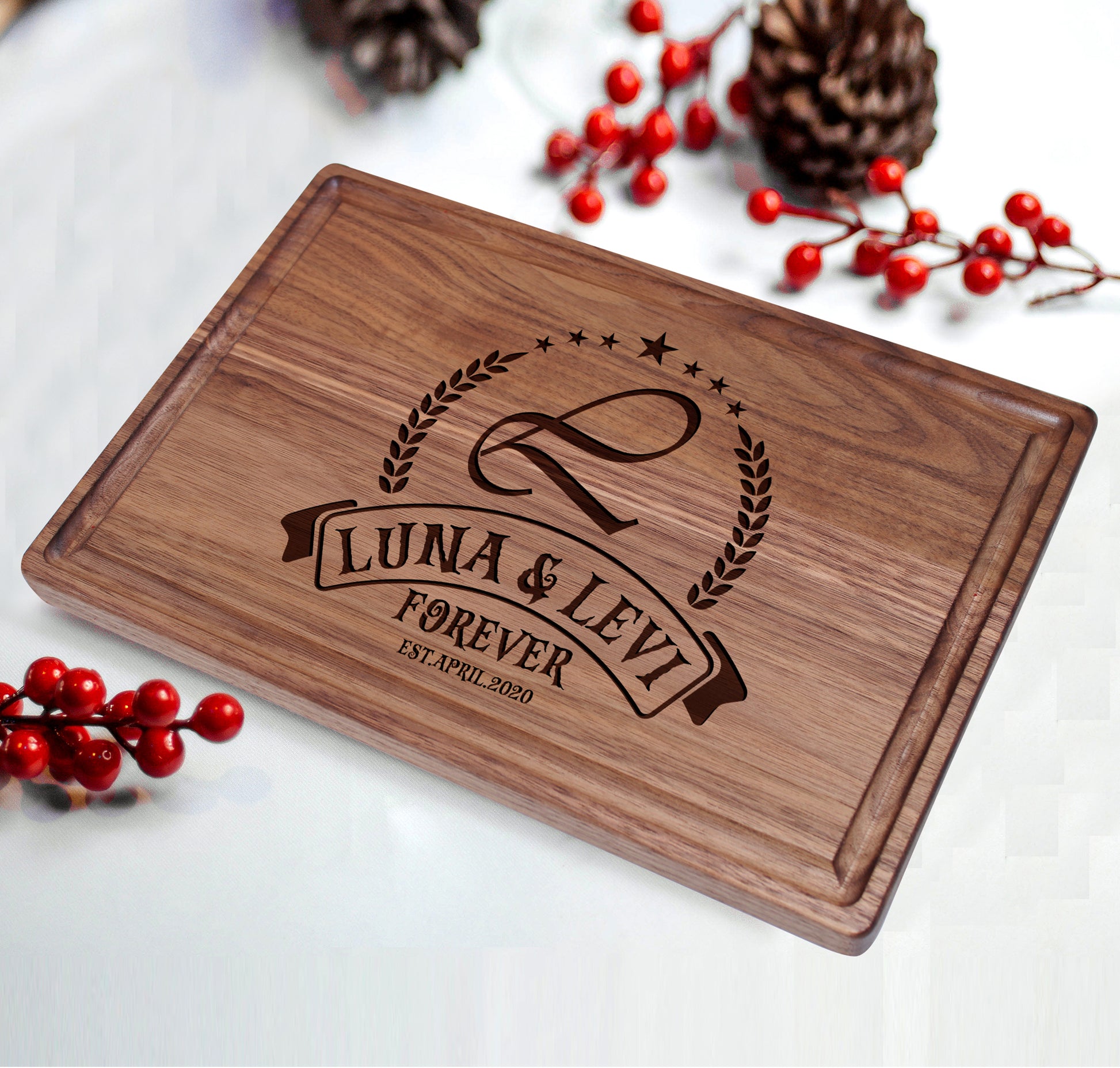 Tayfus TAYFUS Christmas-Themed Cutting Board - Personalized Gift Idea