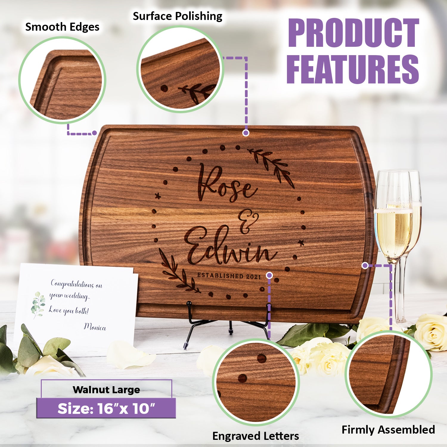 Tayfus TAYFUS Wooden Cutting Board - A Personalized Masterpiece