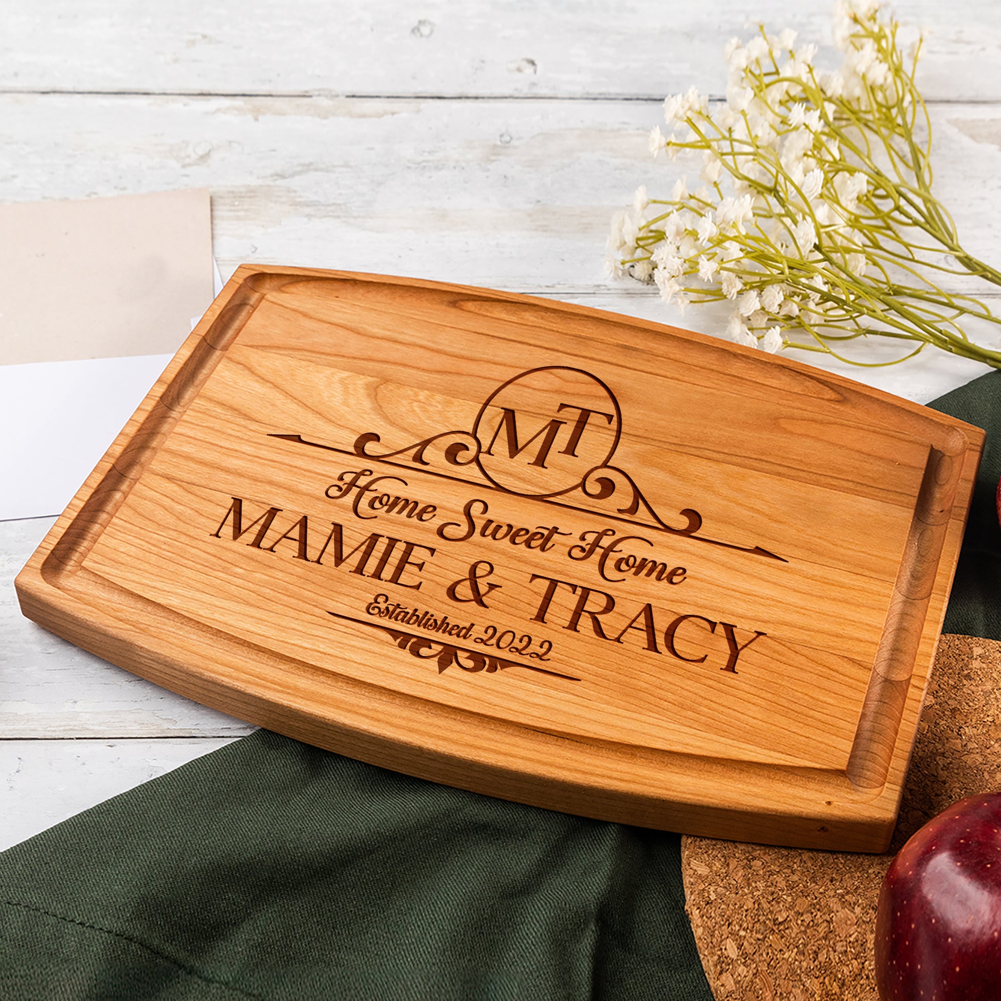 Tayfus Personalized Holiday Cutting Board by TAYFUS - Christmas Gift