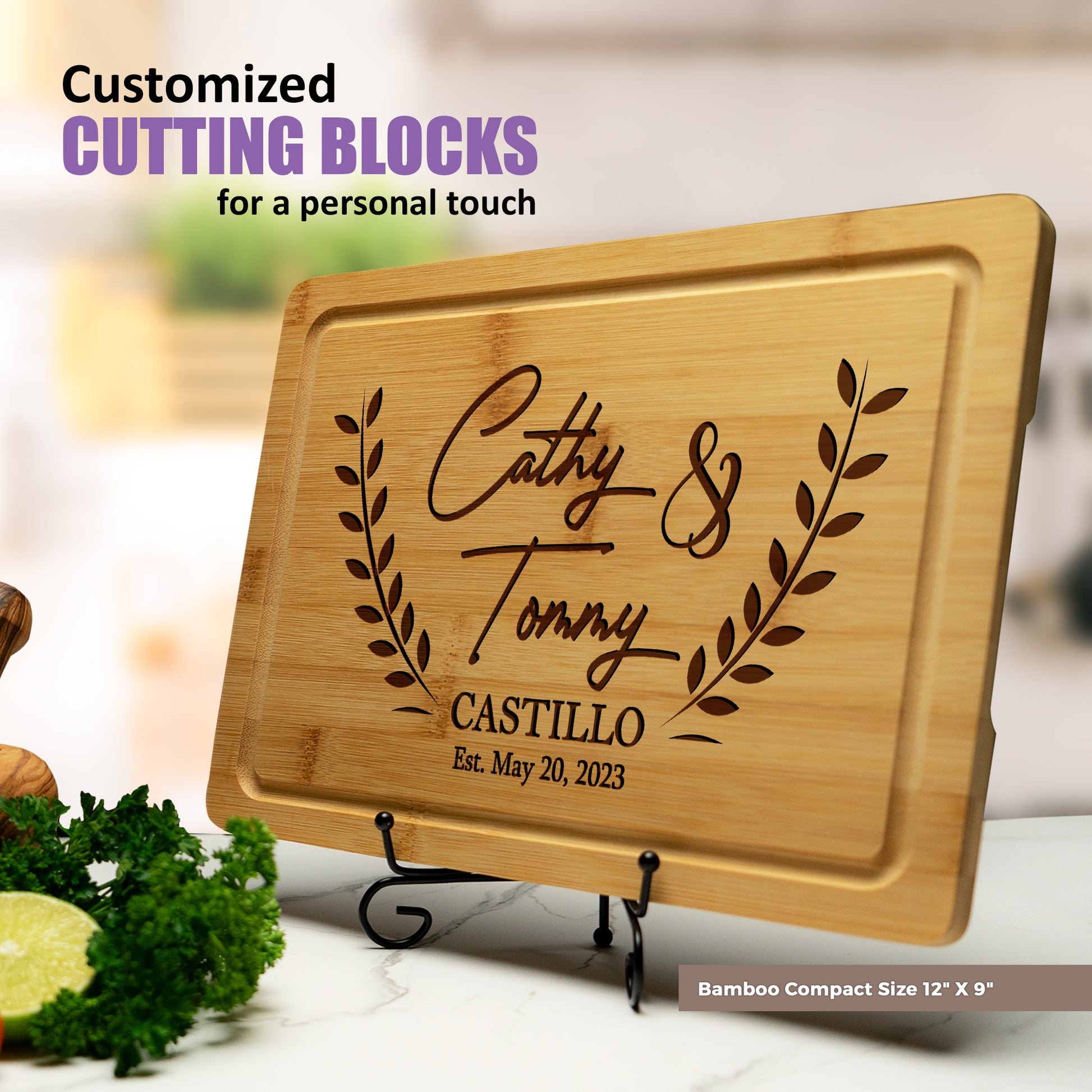 Tayfus TAYFUS Personalized Cutting Board - A Festive Christmas Gift