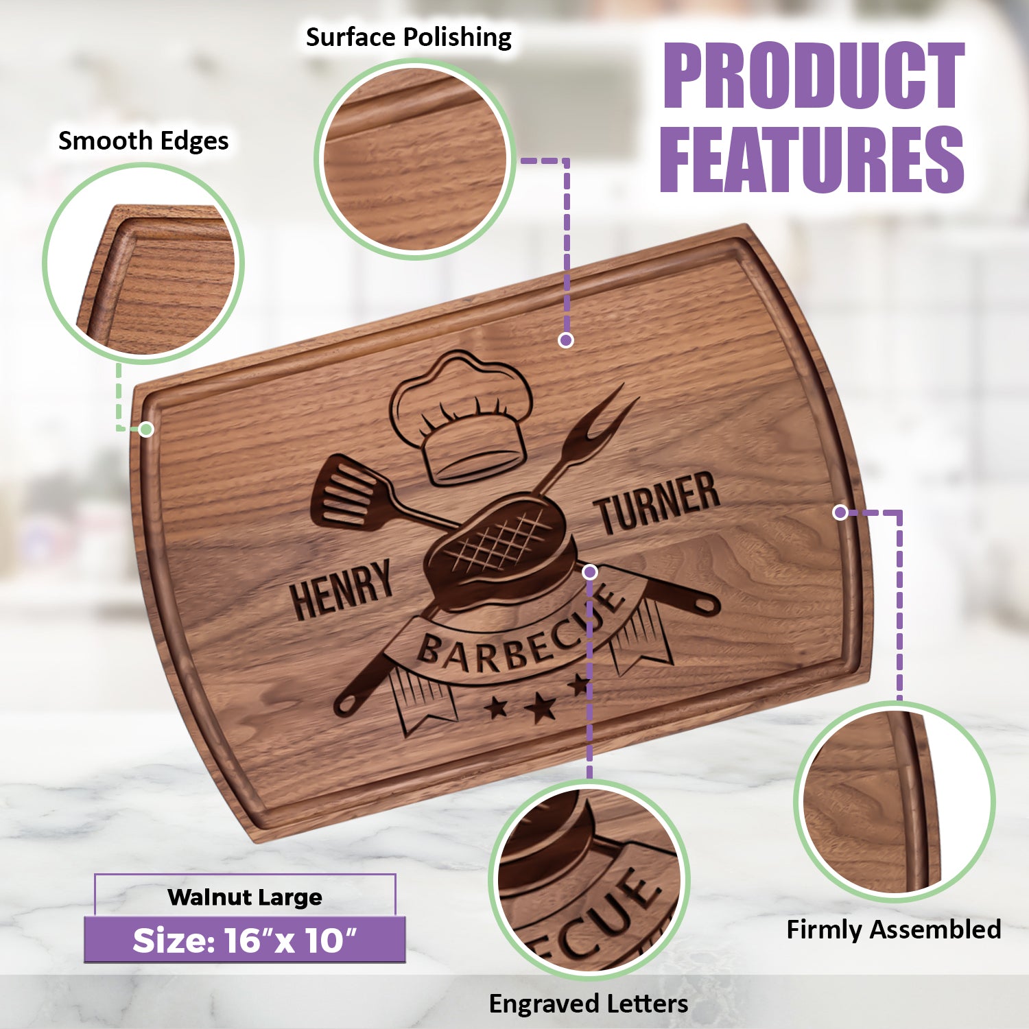 Tayfus TAYFUS Custom Cutting Board - Perfect for Kitchen Gifts