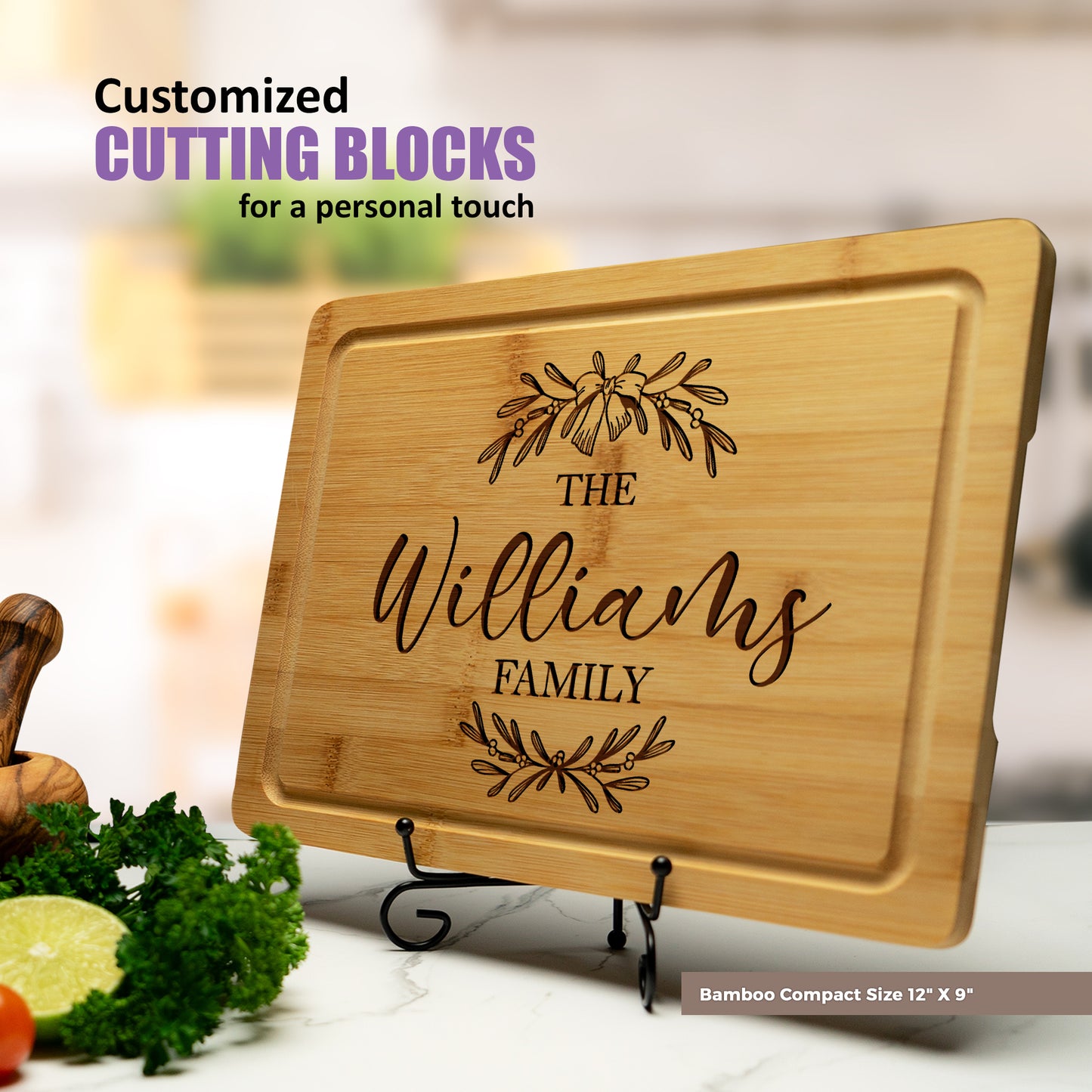 Tayfus Custom Engraved Christmas Cutting Board - TAYFUS Holiday Special