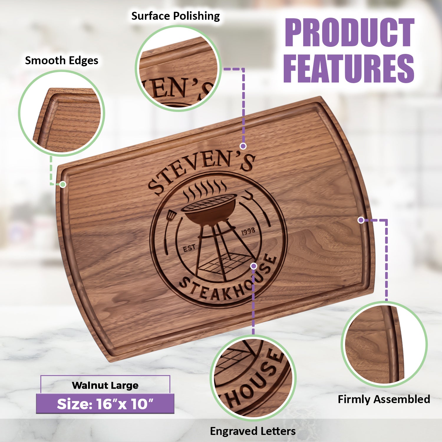 Tayfus TAYFUS Cutting Board - Personalized for Memorable Moments