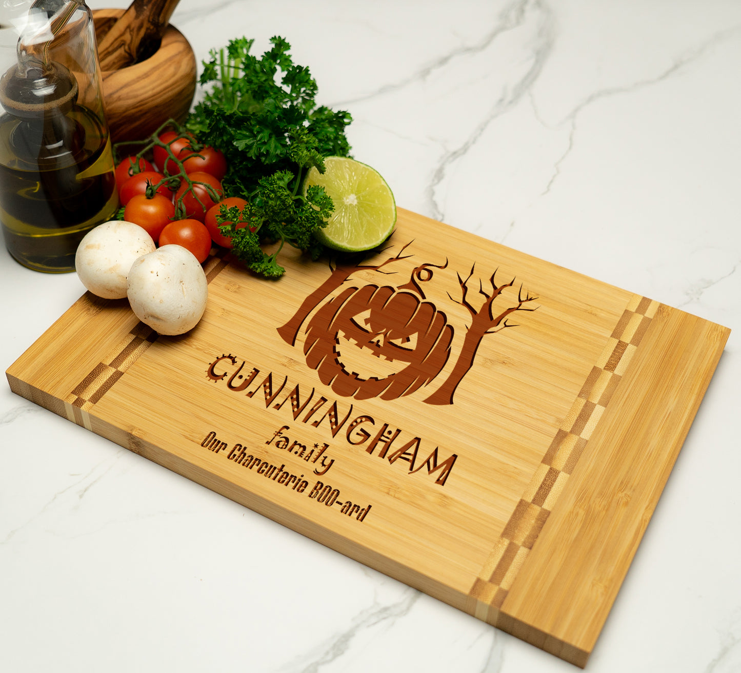 Custom Halloween Cutting Board - Engraved Wood Gift