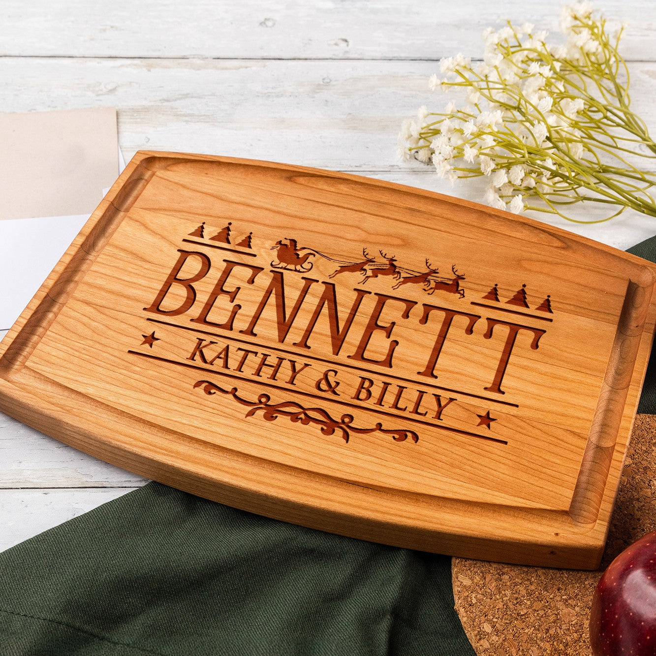 Tayfus Personalized Christmas Cutting Board - TAYFUS Unique Gift Idea