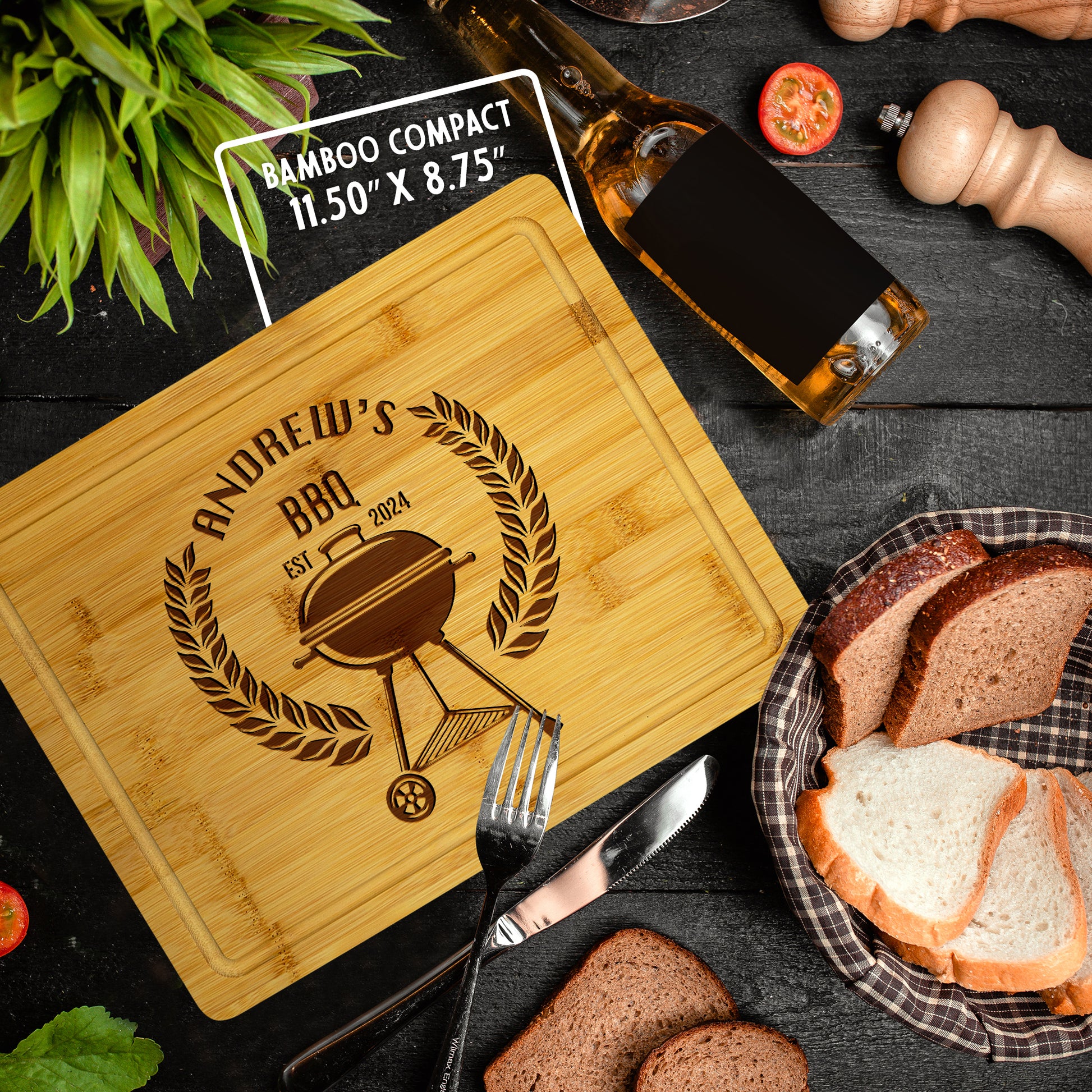 Tayfus Unique TAYFUS Cutting Board - Custom Engraved Kitchen Gift