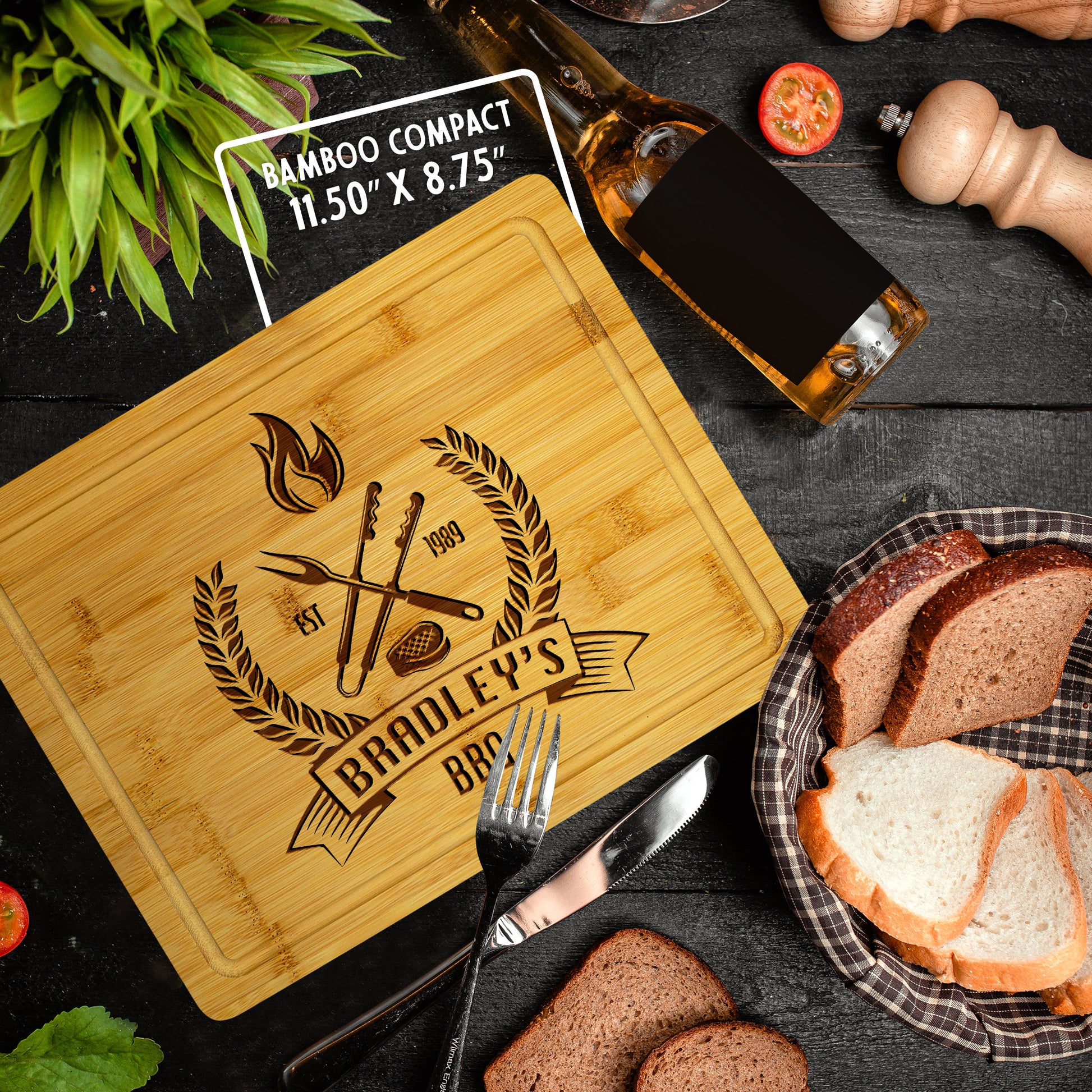 Tayfus TAYFUS Wooden Cutting Board - Personalized for Any Occasion