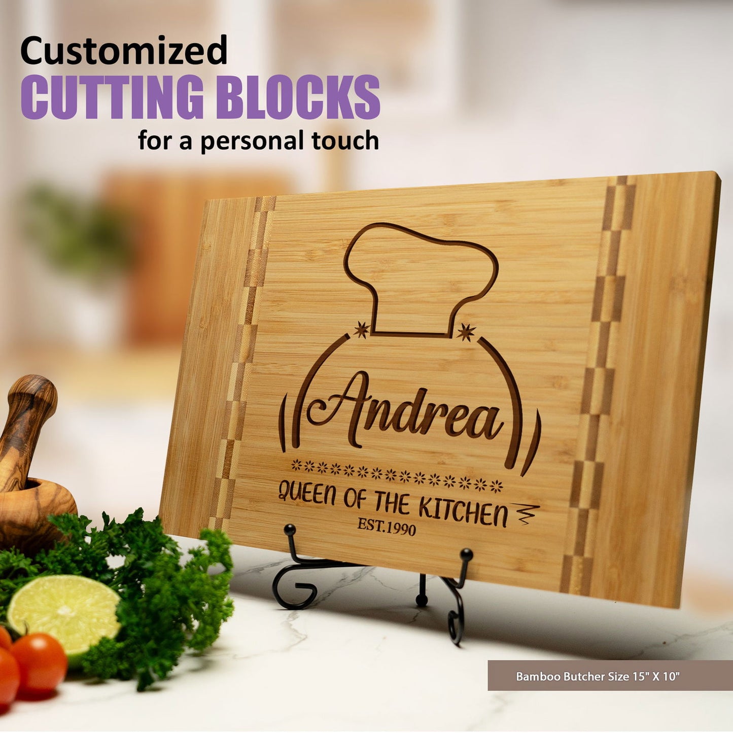 Tayfus Personalized Hand-Printed Cutting Boards - Fresh & Stylish