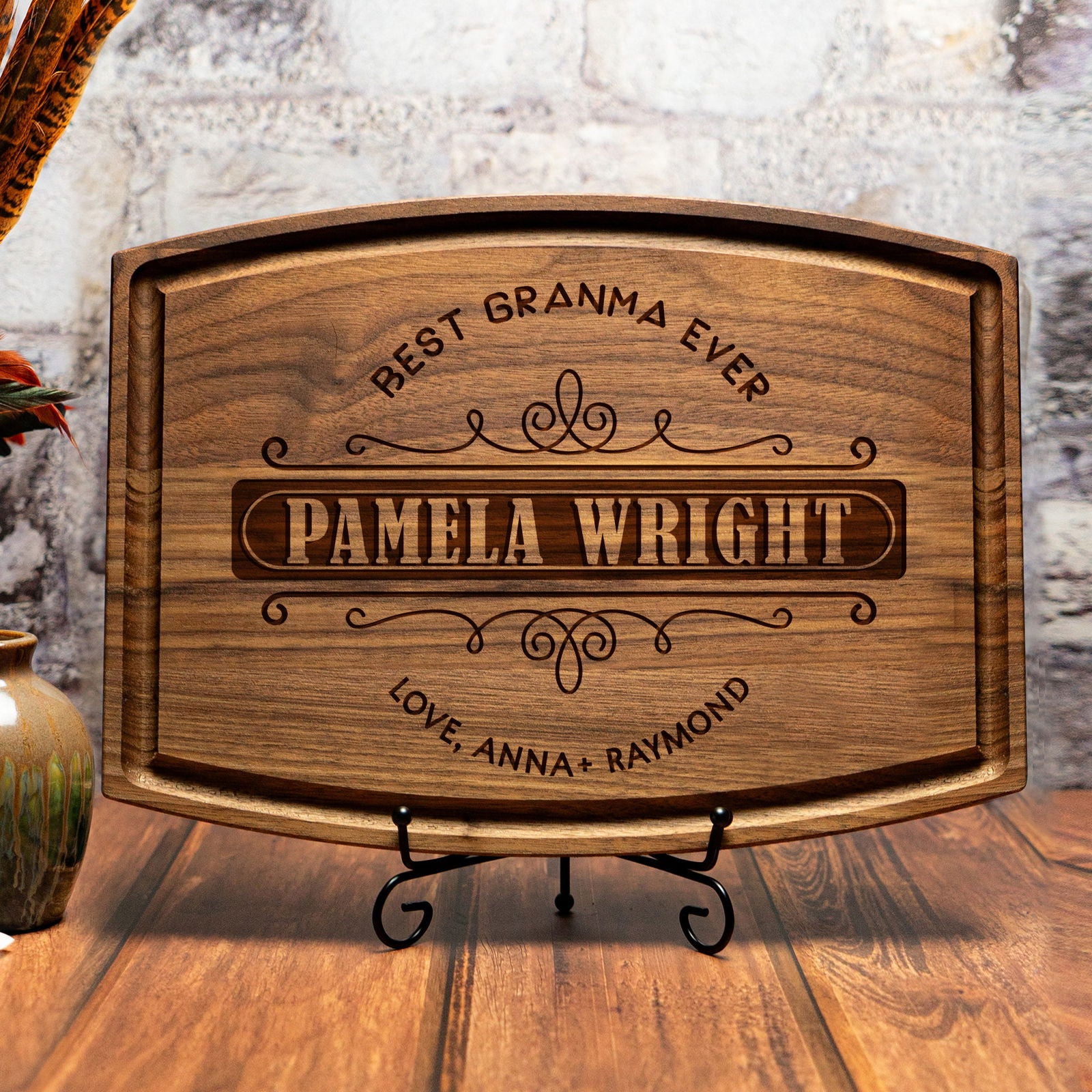 Tayfus Custom "Best Grandma Ever" Cutting Board – Elegant Design