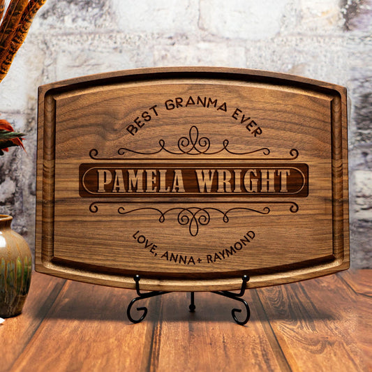 Tayfus Custom "Best Grandma Ever" Cutting Board – Elegant Design