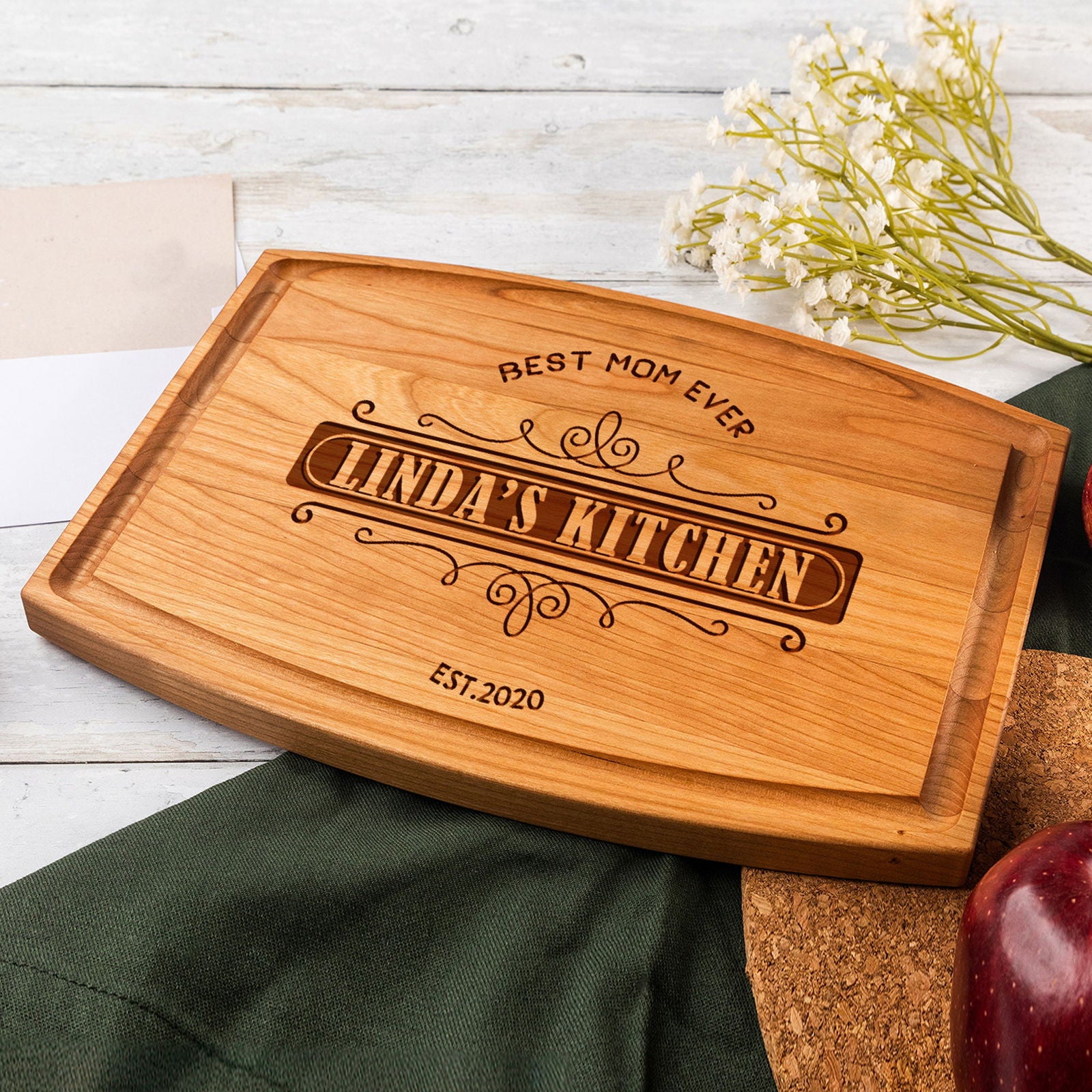 Tayfus Custom "Best Grandma Ever" Cutting Board – Elegant Design