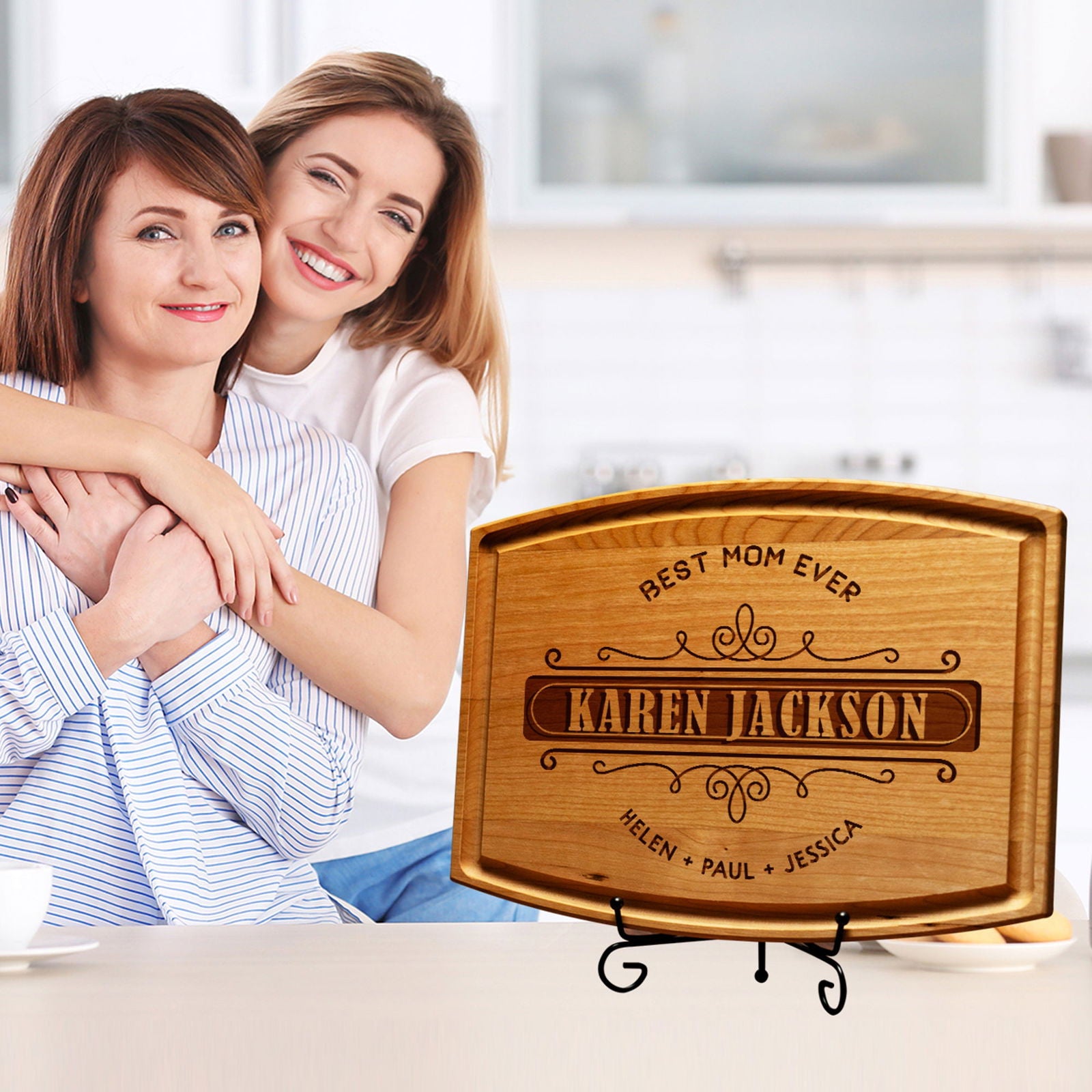 Tayfus Custom "Best Grandma Ever" Cutting Board – Elegant Design