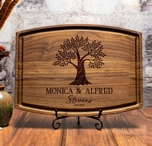Tayfus Elegant Tree Design Cutting Board – Timeless Family Keepsake
