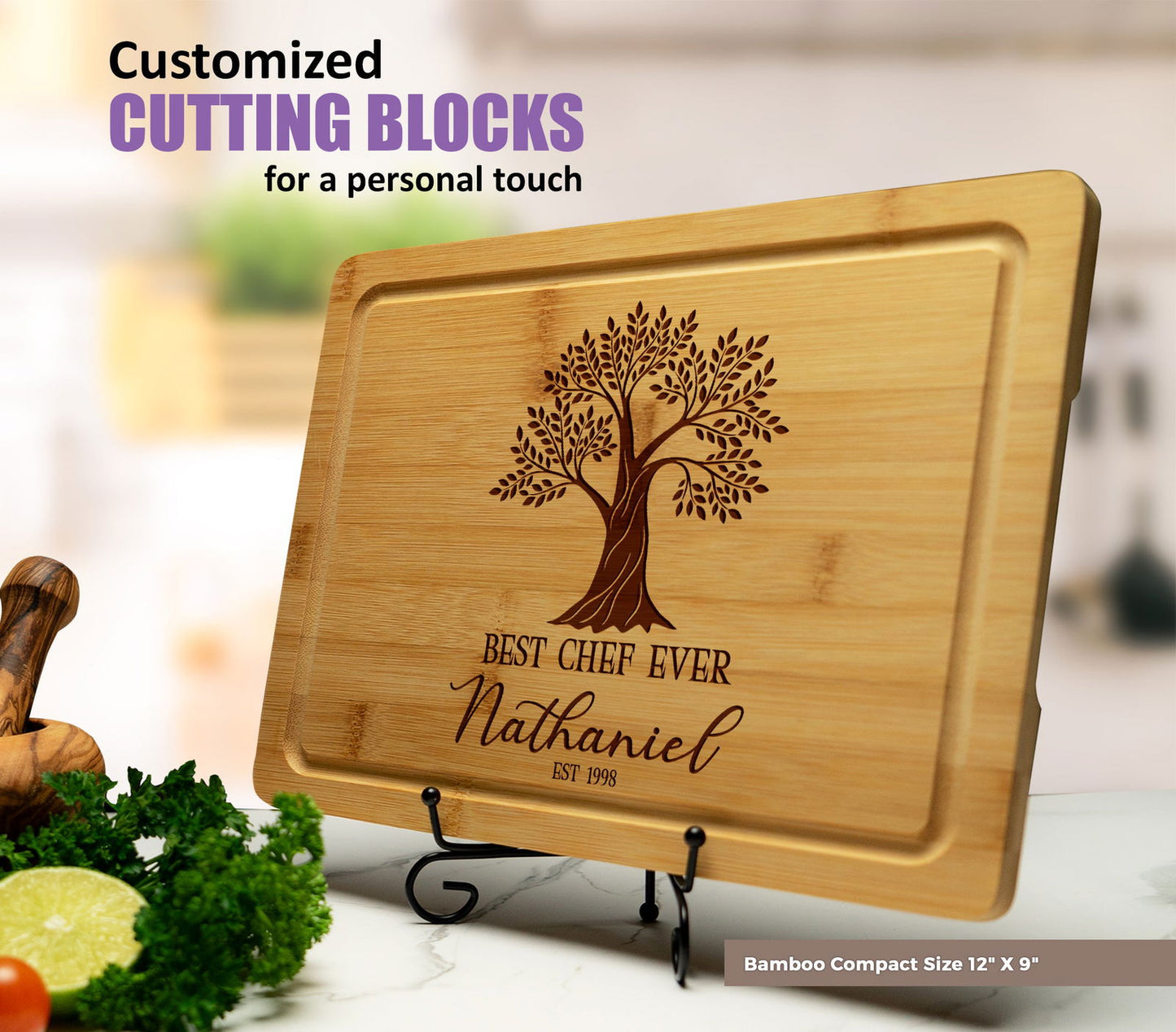 Tayfus Elegant Tree Design Cutting Board – Timeless Family Keepsake