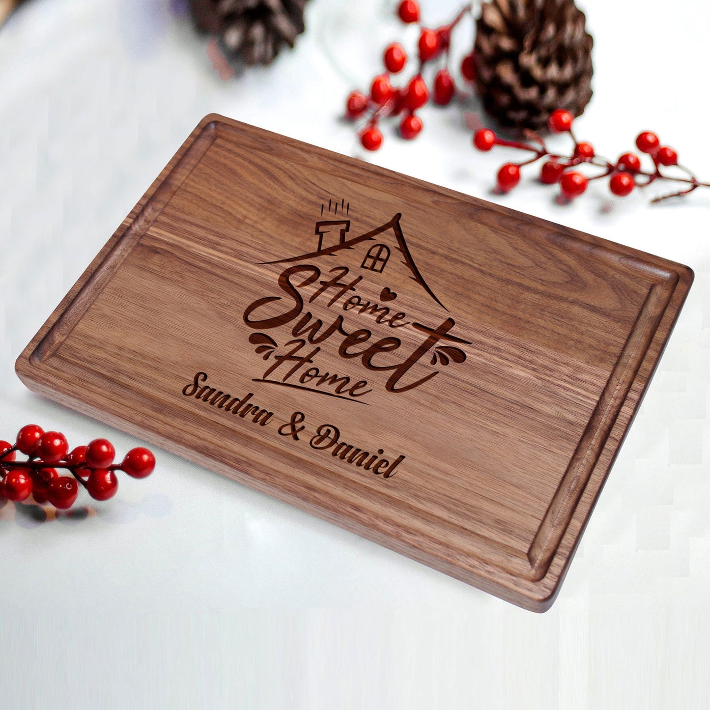 Custom Cutting Board with Home Sweet Home Design - Tayfus
