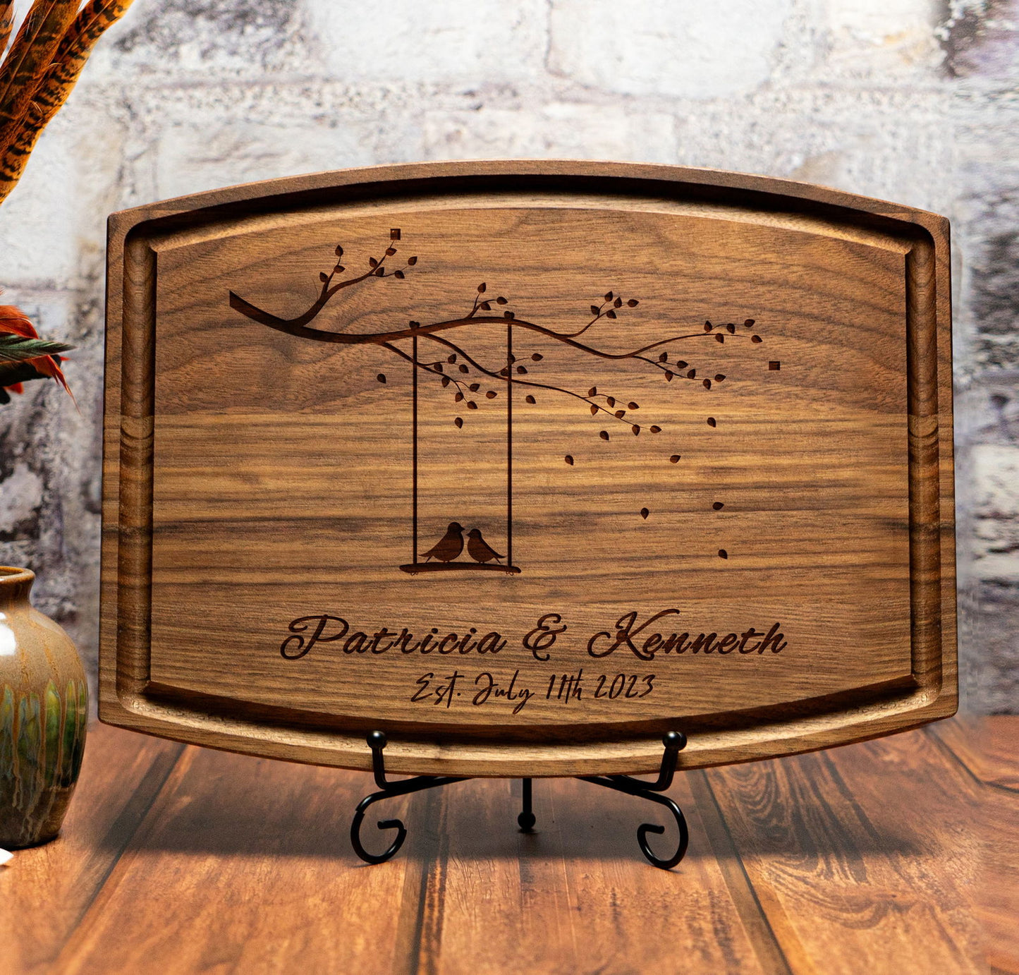 Romantic Swing Tree Personalized Cutting Board - Tayfus