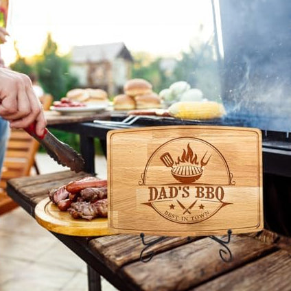 Tayfus Oak Dad Wooden Cutting Board – Unique Father's Day Grill Gift